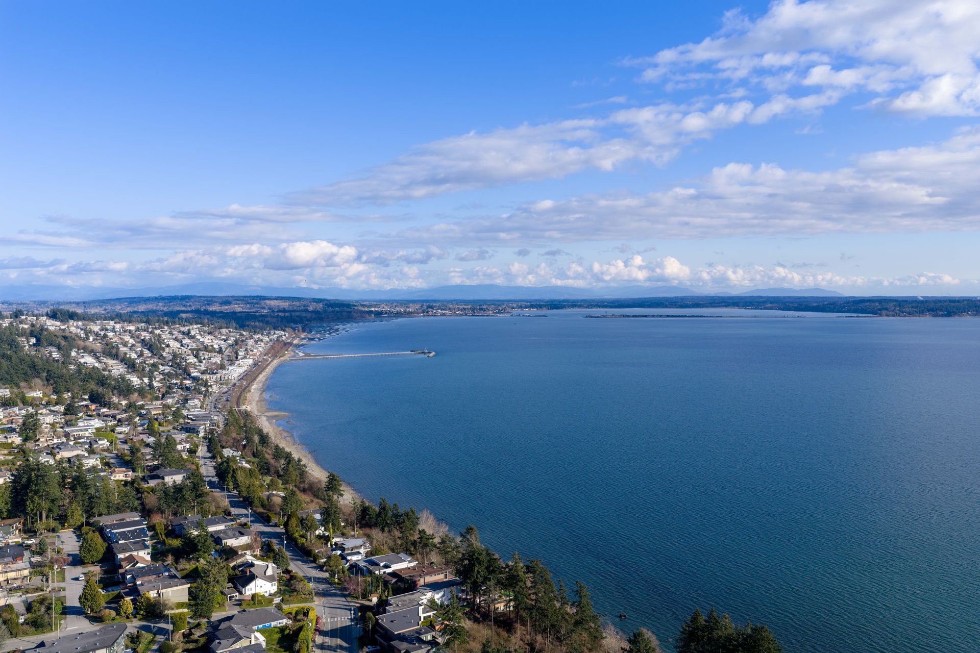 White Rock and Semiahmoo Bay from the air