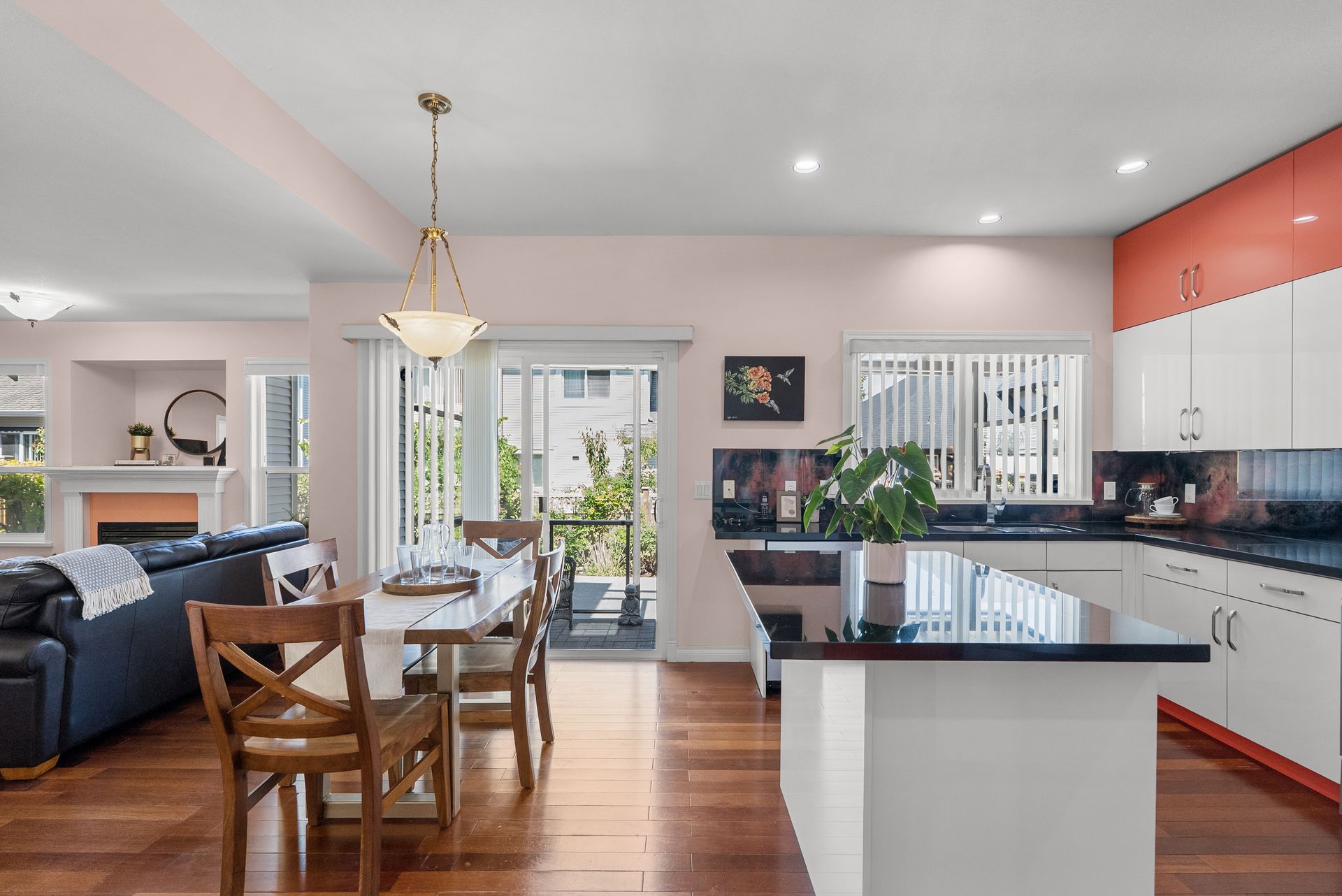 Open kitchen and family room