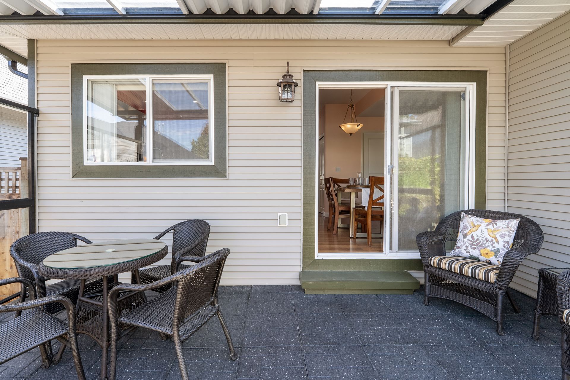 Back patio seating