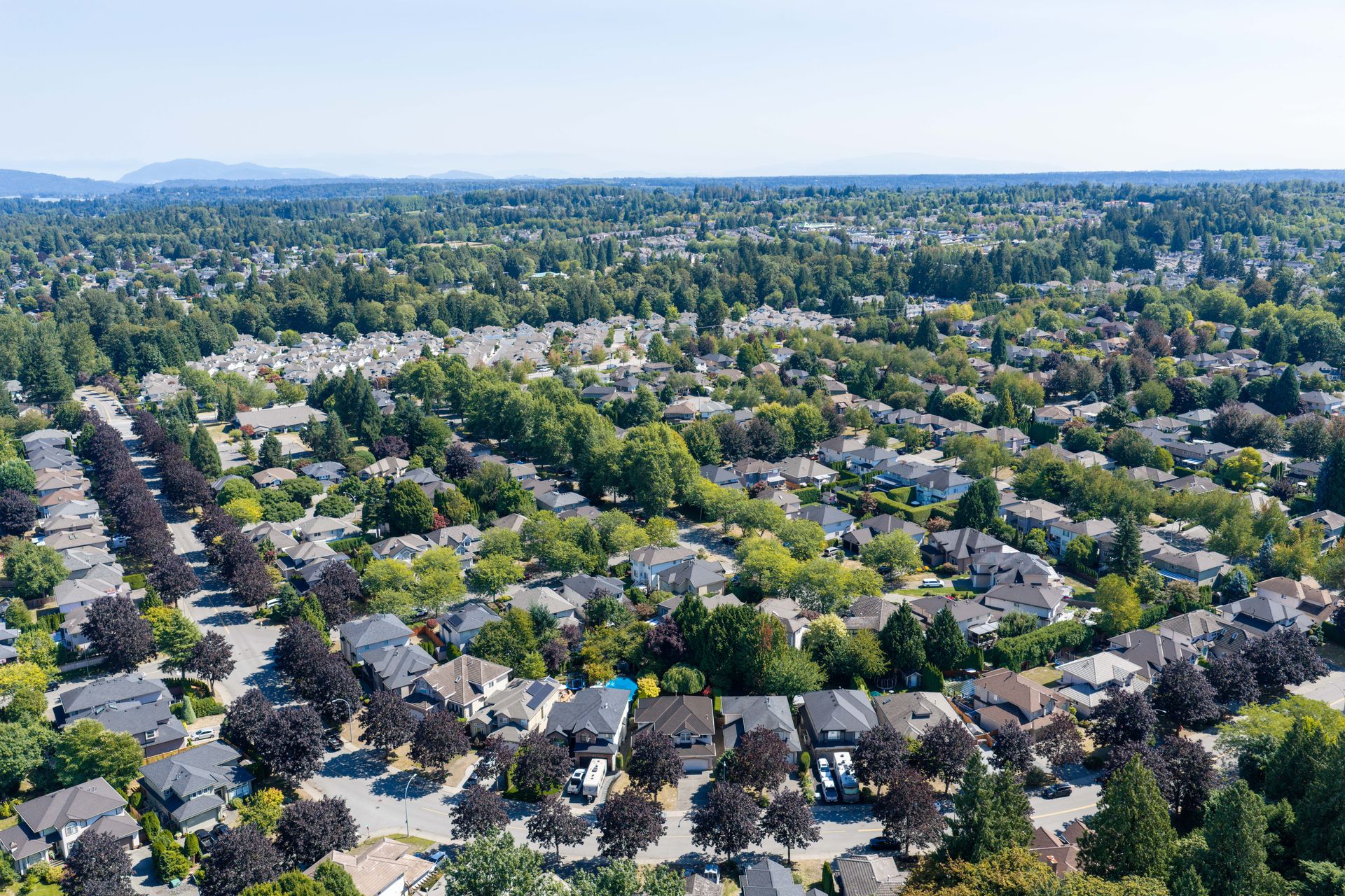 Drone view over Walnut Grove