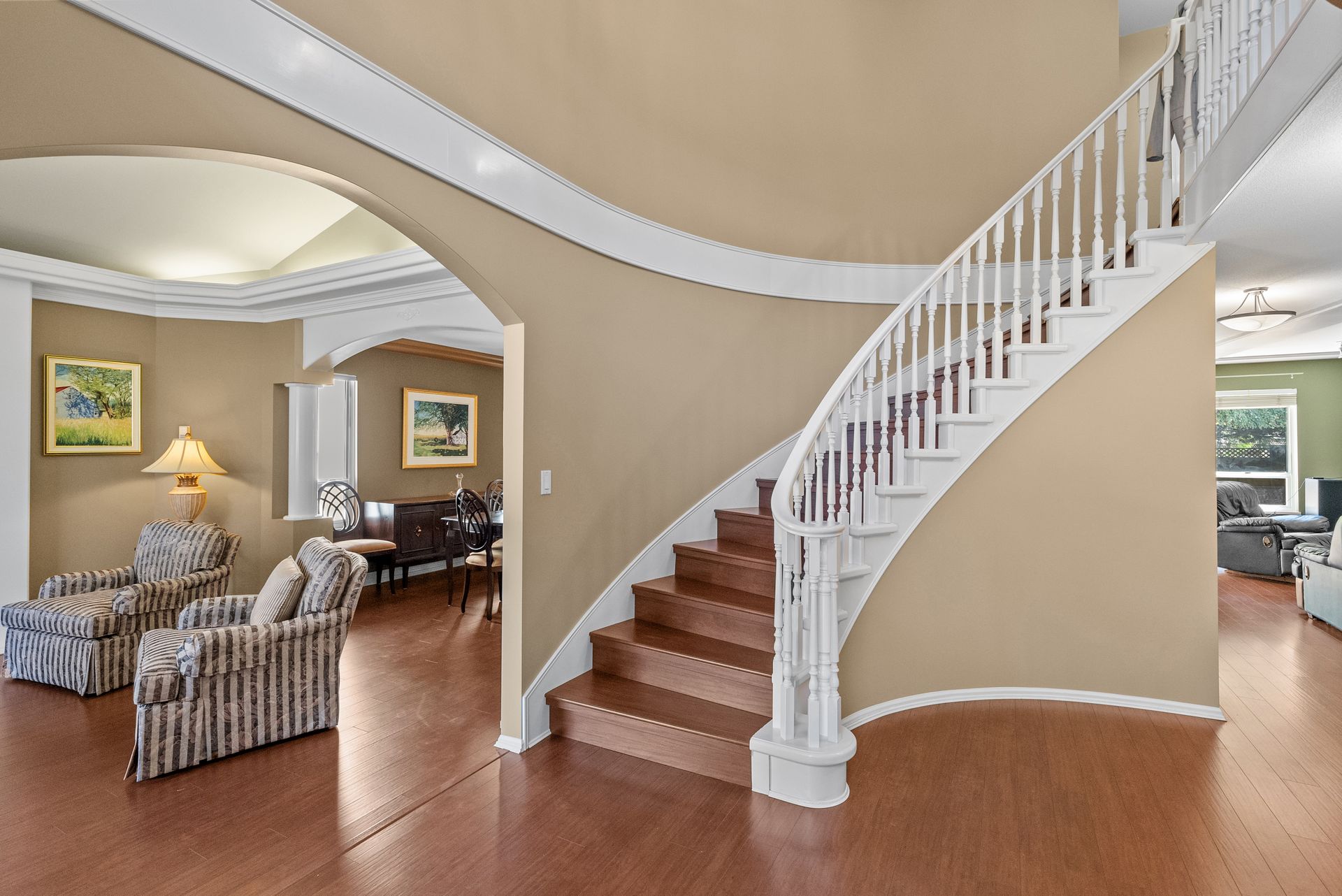 Living room and staircase