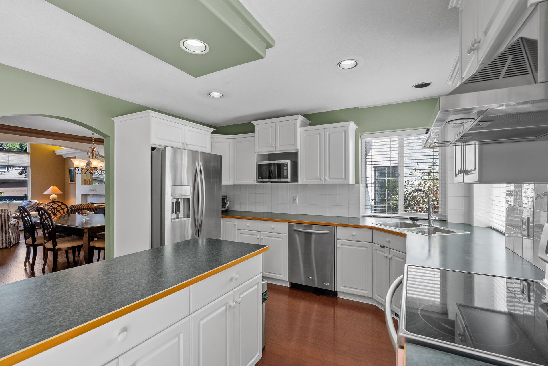 Kitchen with stainless appliances
