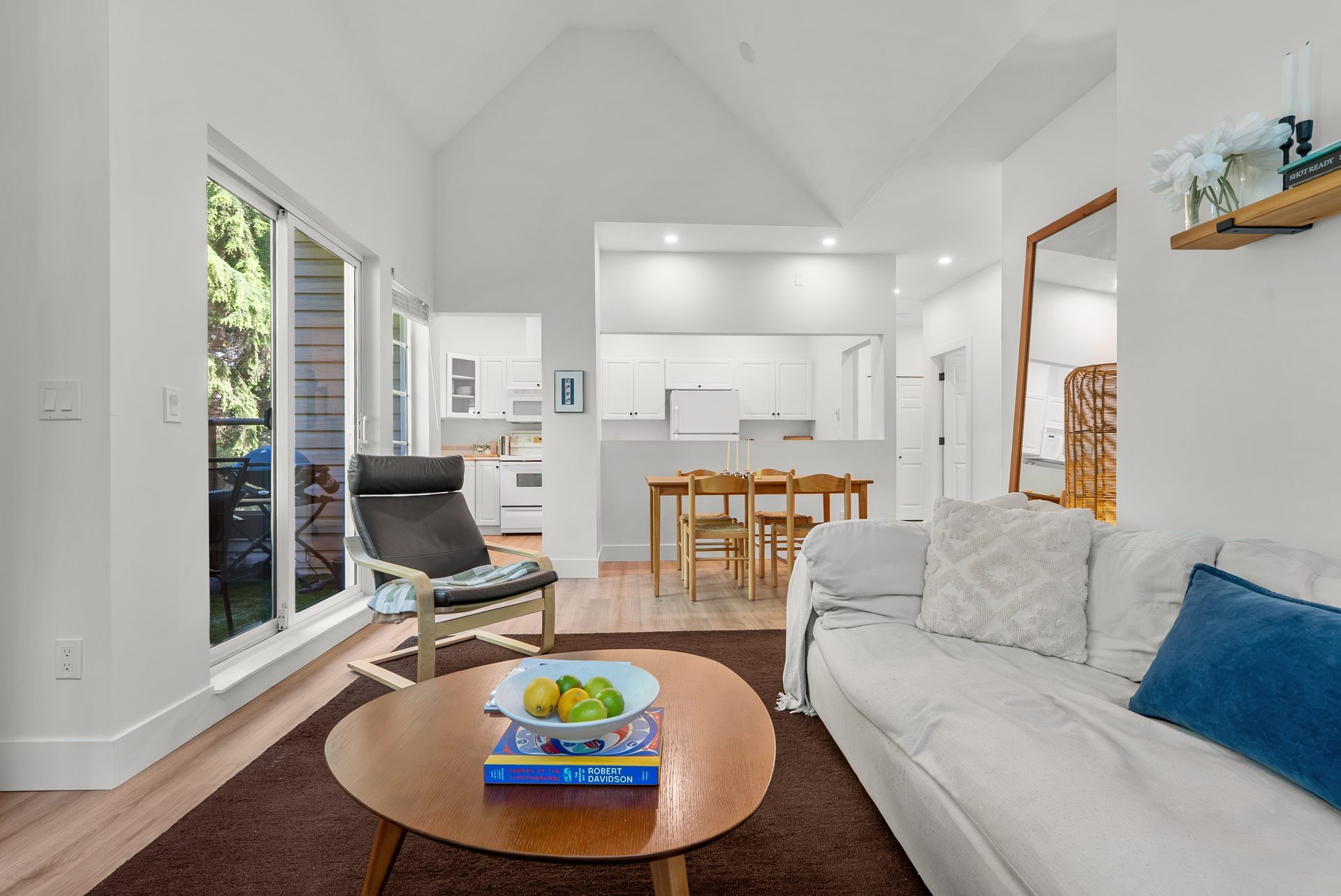 Open living area looking toward the kitchen